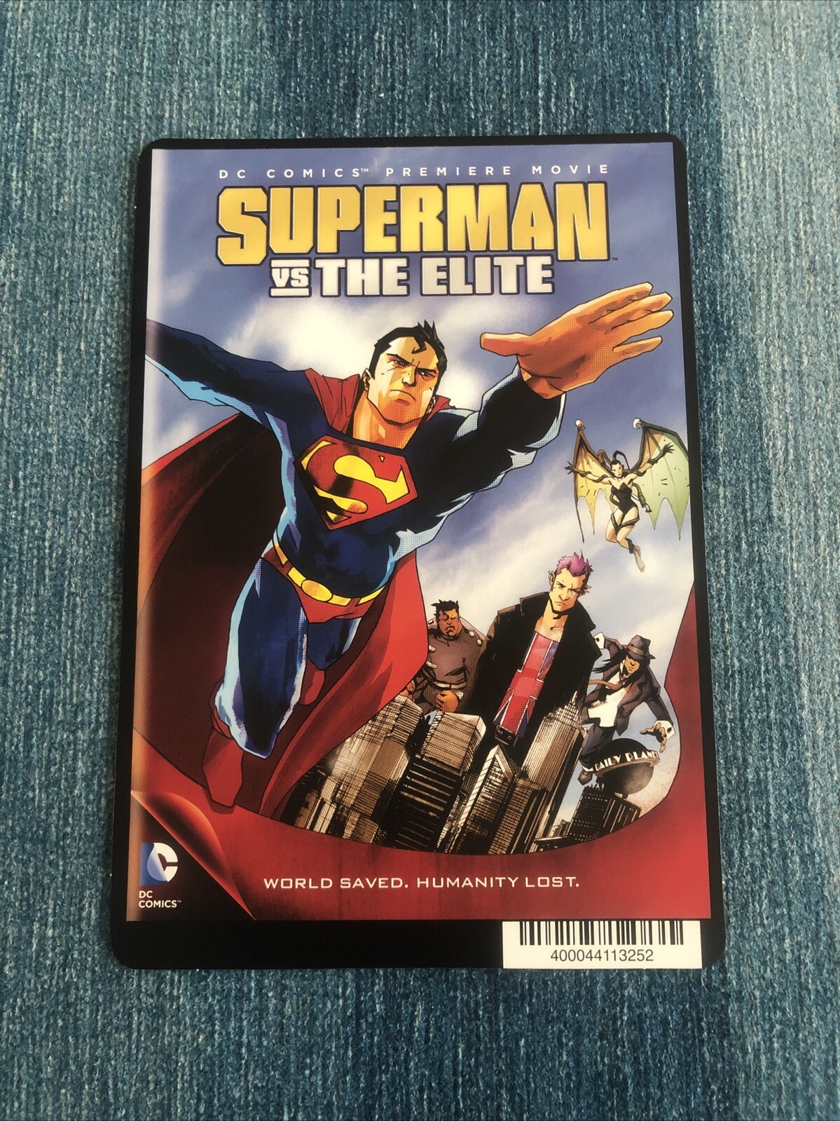 SUPERMAN Cartoon – Blockbuster Video Shelf Backer Card – 5 1/2″ X 8″ – NO MOVIE.