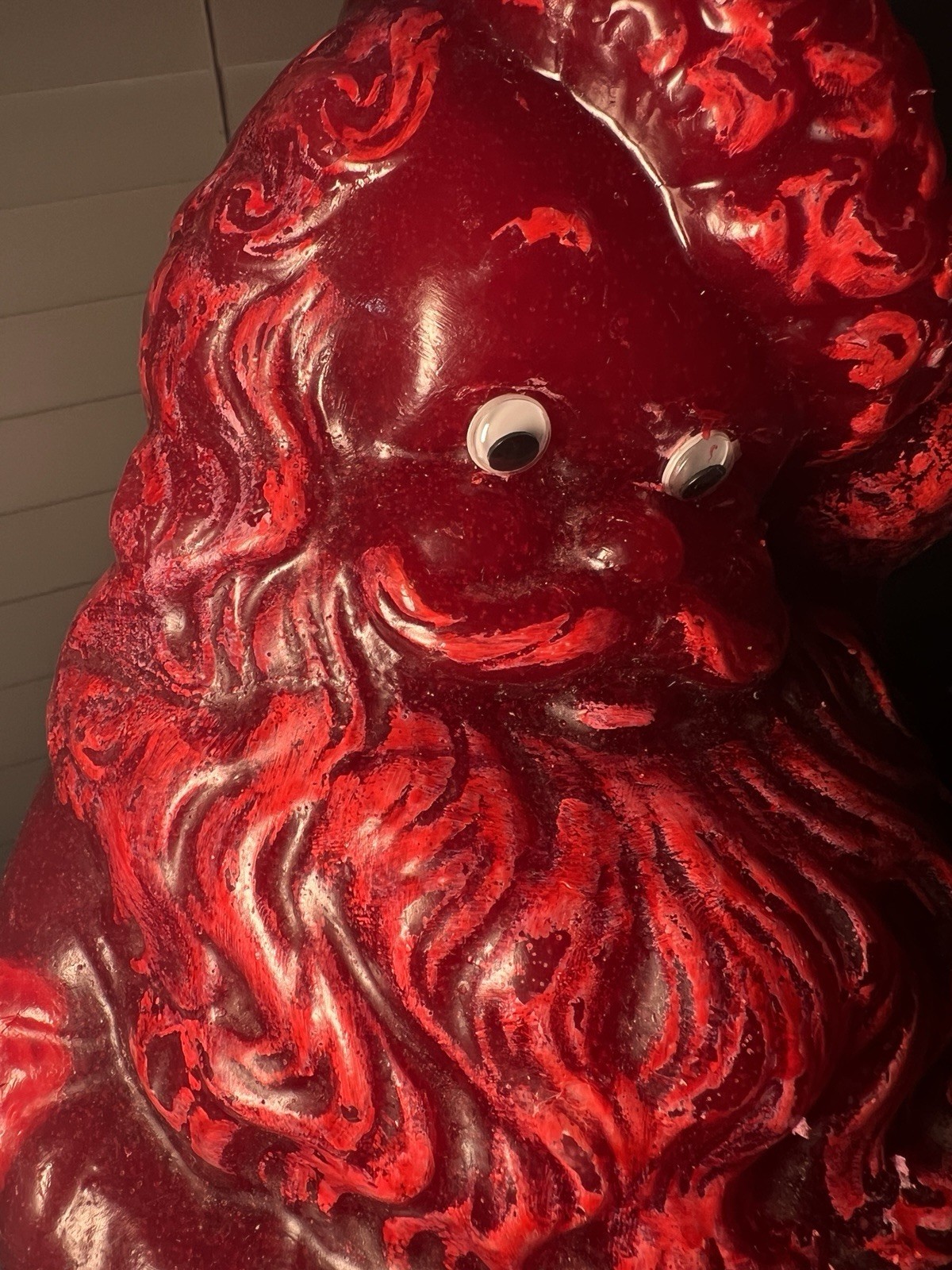 Rare MCM Tavern Candle Solid Wax SANTA Store Display 24” Vintage Christmas Grail