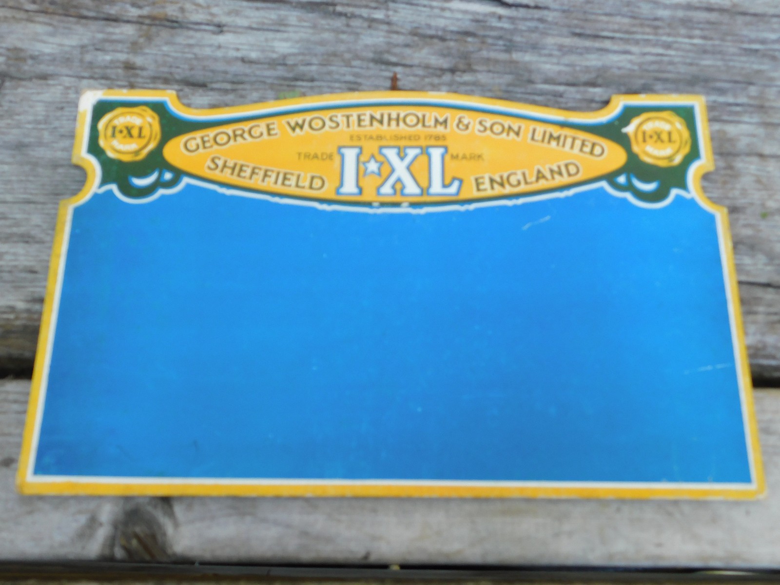 14.3″ George Wostenholm & Son Store Counter Display Sign Sheffield England