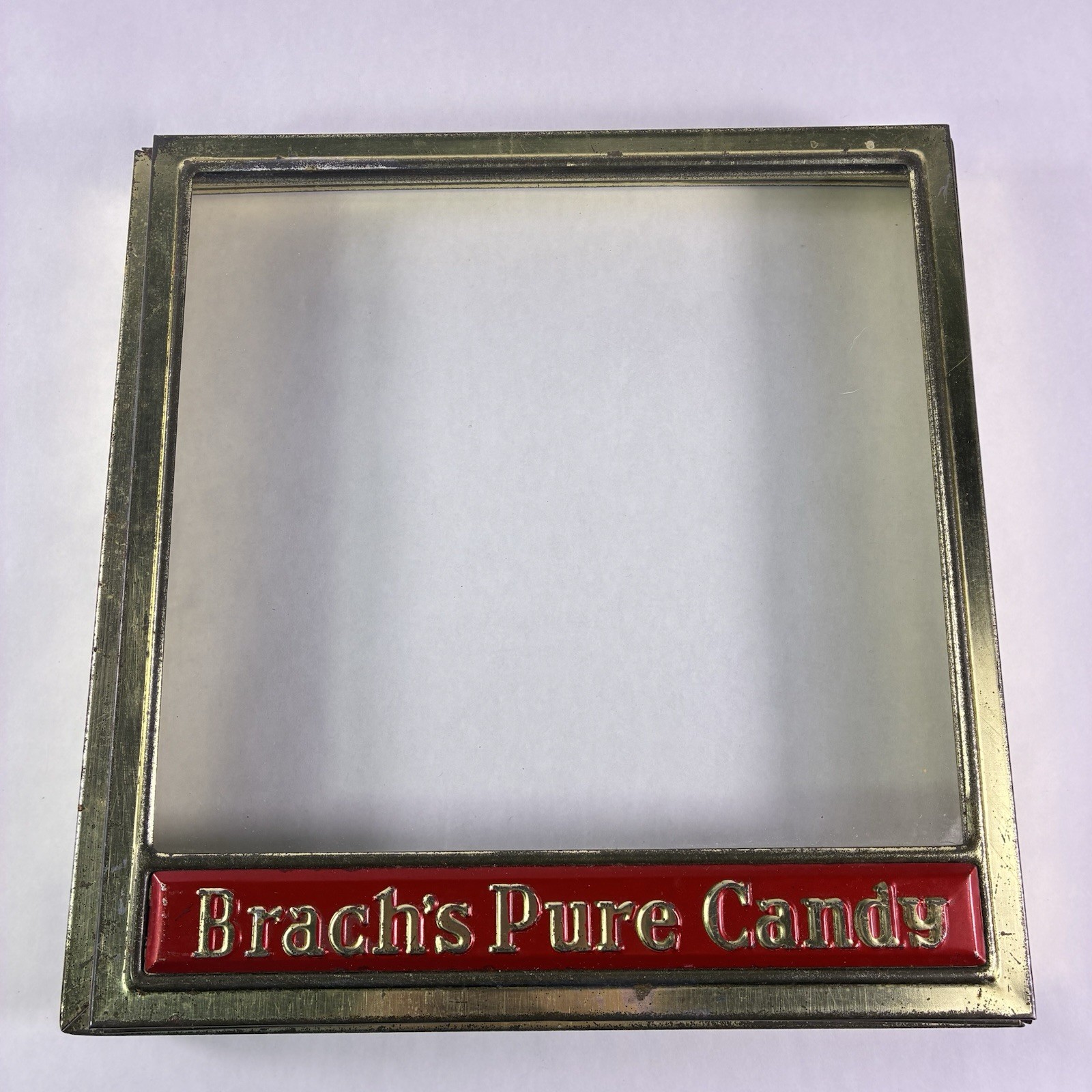 Vintage Brach’s Pure Candy Country Store Display Advertising Hinged Lid w/Glass