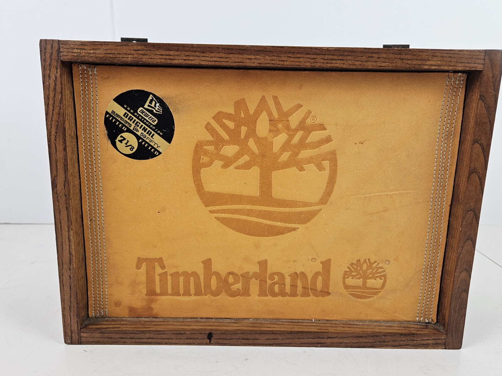 Vintage TIMBERLAND BOOTS Wooden Dealer Store Advertising Display Sign