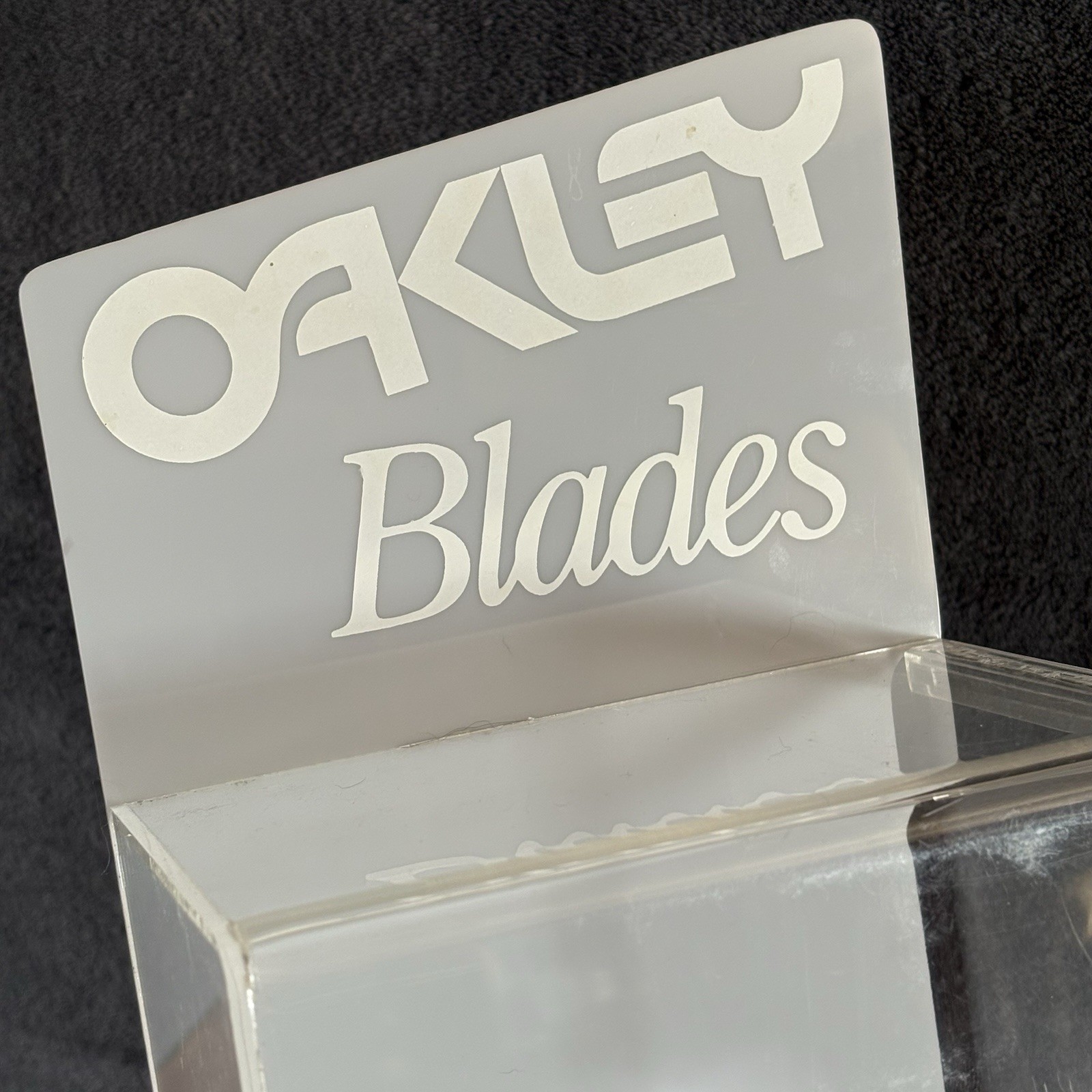 Vtg 1985 OAKLEY BLADES Sunglasses Store Countertop Display Case OG 1st Gen RARE
