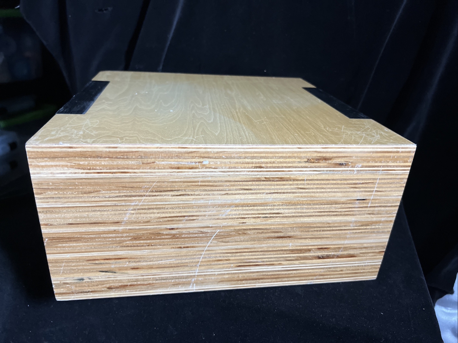 TIVA 1984 – Original Wood Grain Formica Cube Ad Shoe Store Display 12″x12″x5.75″