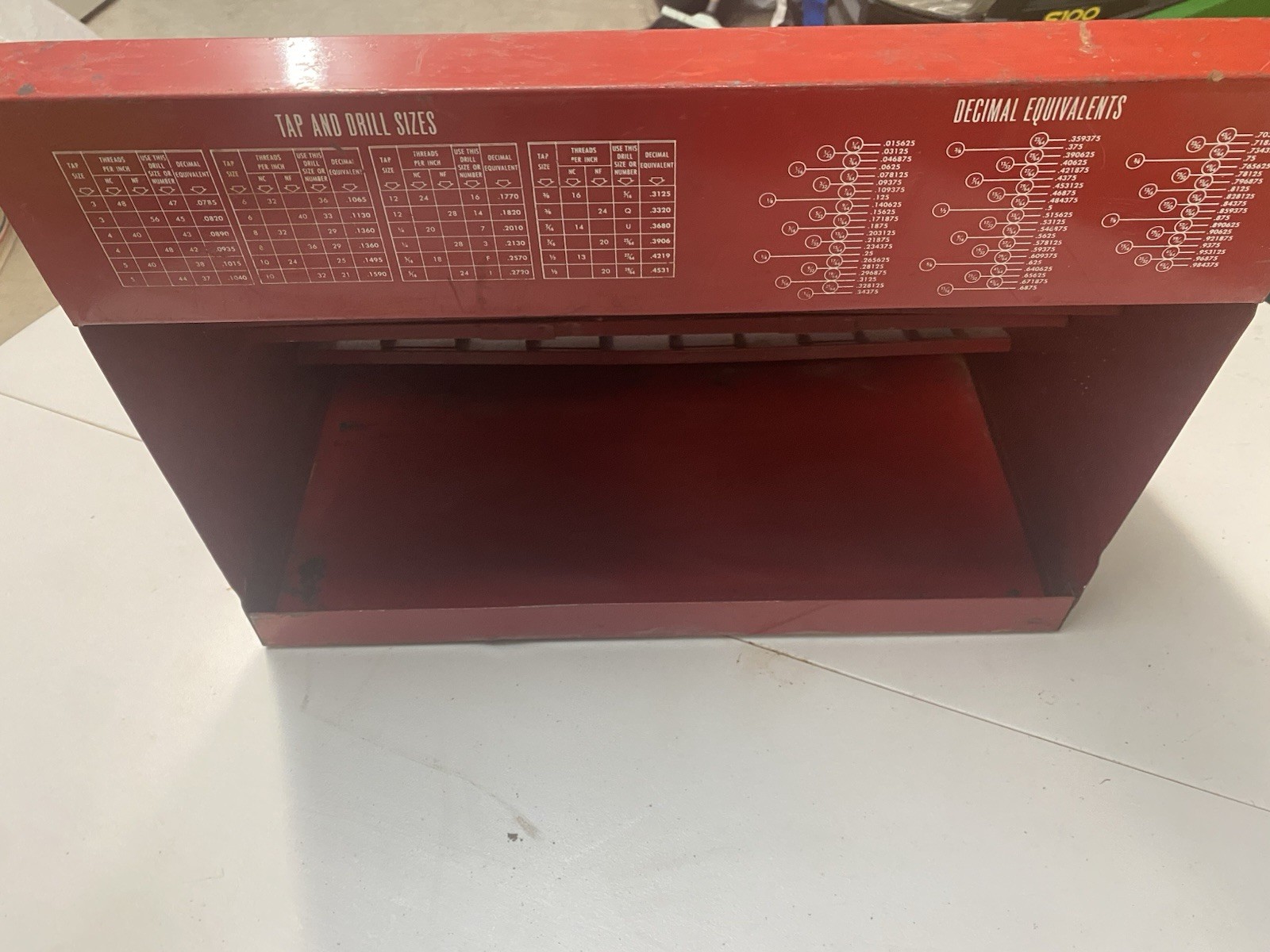 USED METAL COUNTER DISPLAY FOR DRILLS DRILL BITS – NEW PROCESS HIGH SPEED DRILLS