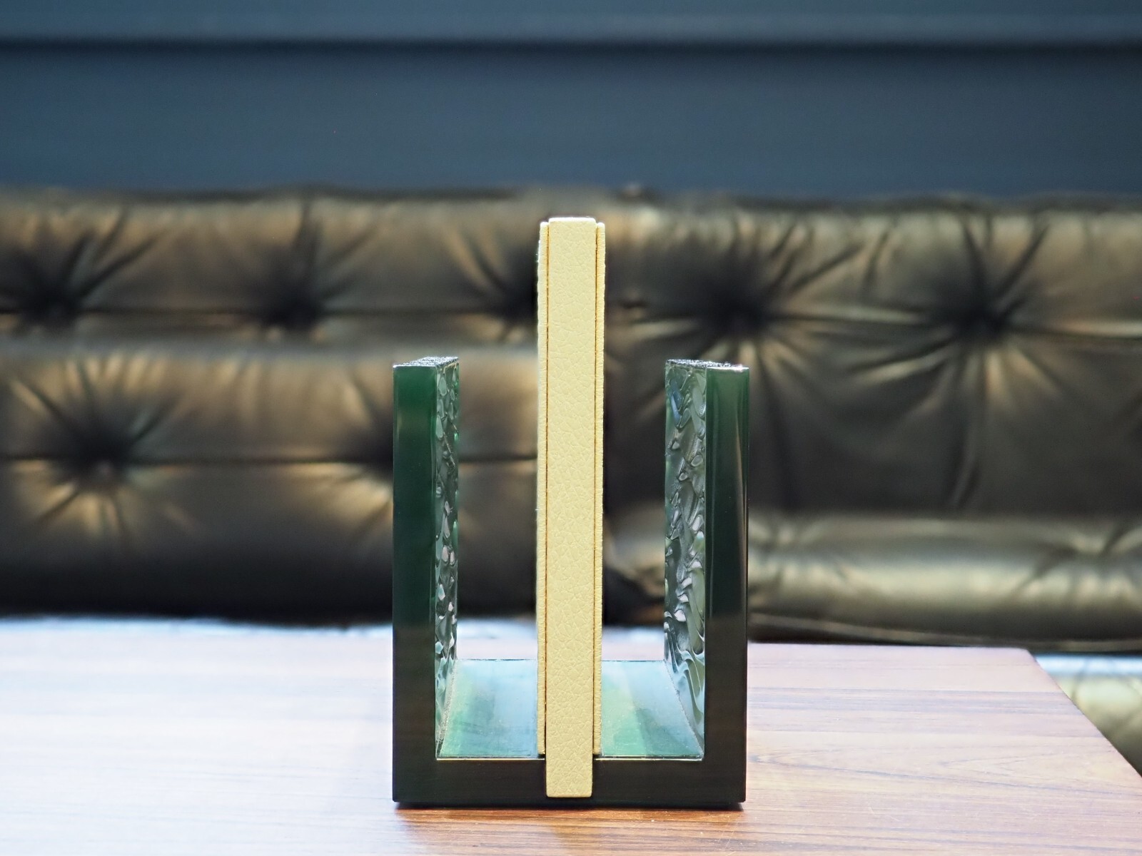 Rolex Magazine /Book Holder Acrylic And Leather Good Condition ~8 x 6 x 4 Inches