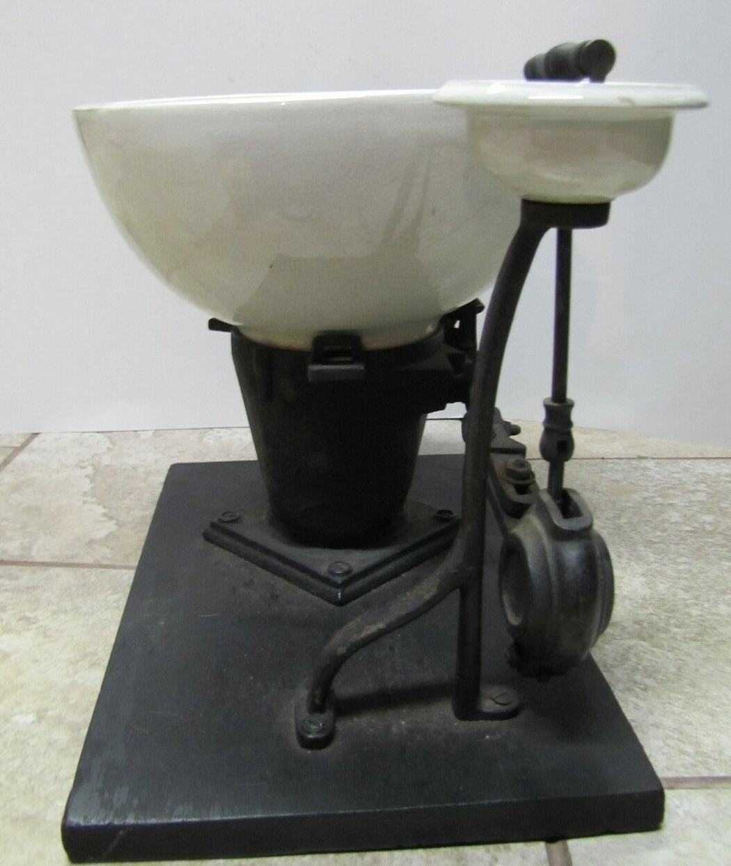 W S CARR NY Antique Dental Spittoon Early Plumbing Porcelain Salesman Sample