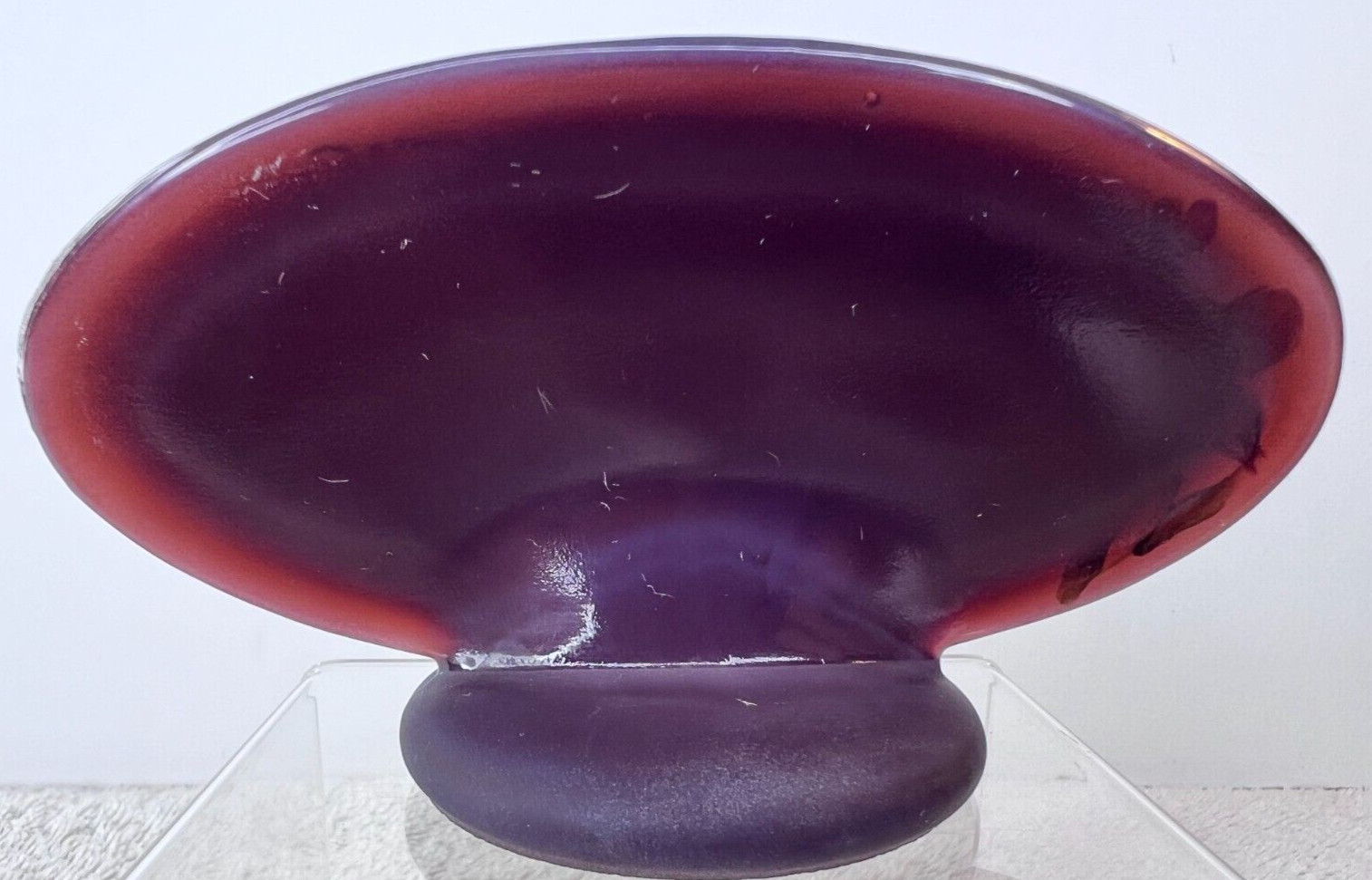 Fenton Glass Eggplant Purple Logo Display Sign HP Goldfinch Iris Ltd Ed #64/68