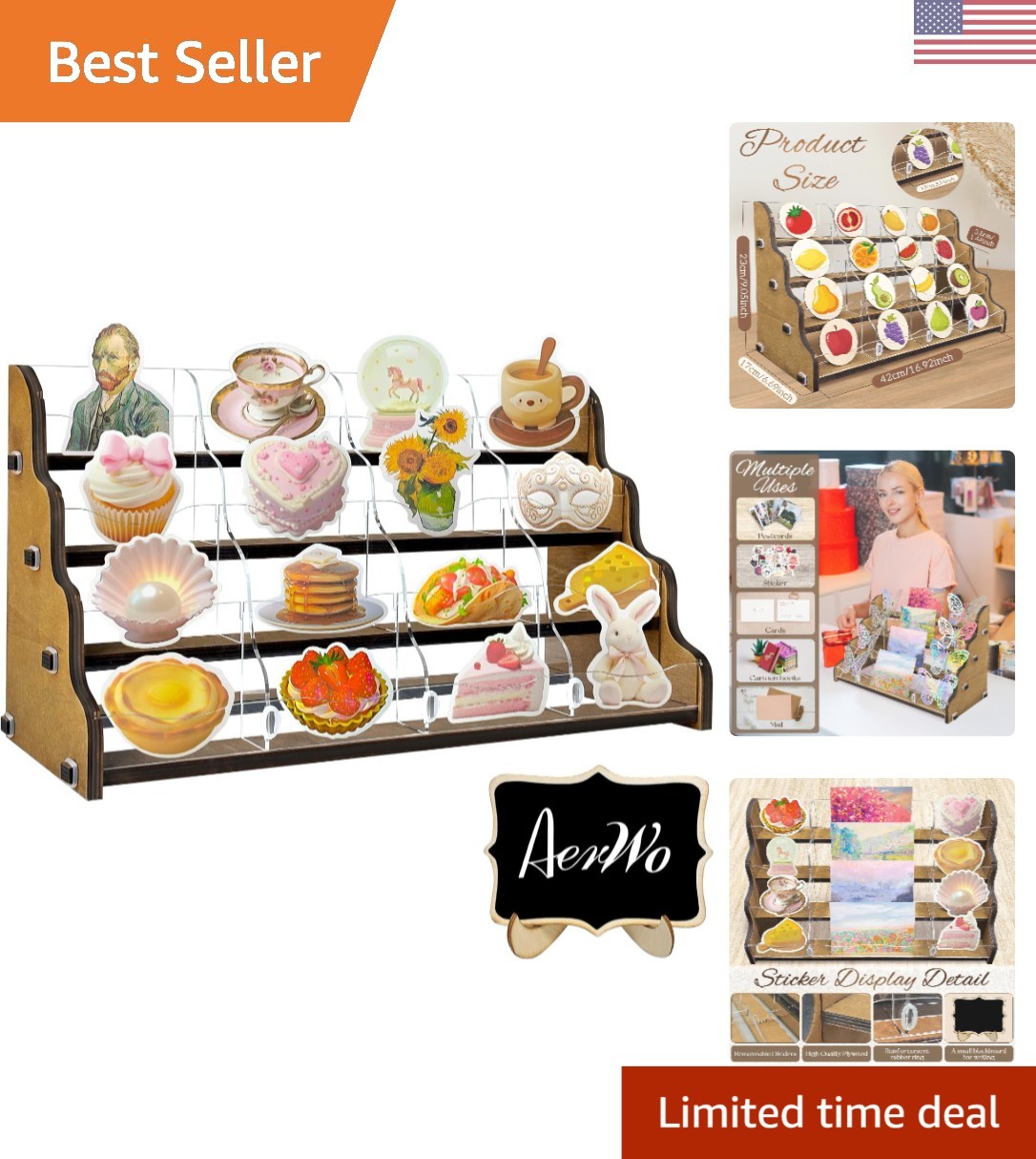 Versatile Greeting Card & Sticker Holder – Perfect for Retail Showcases