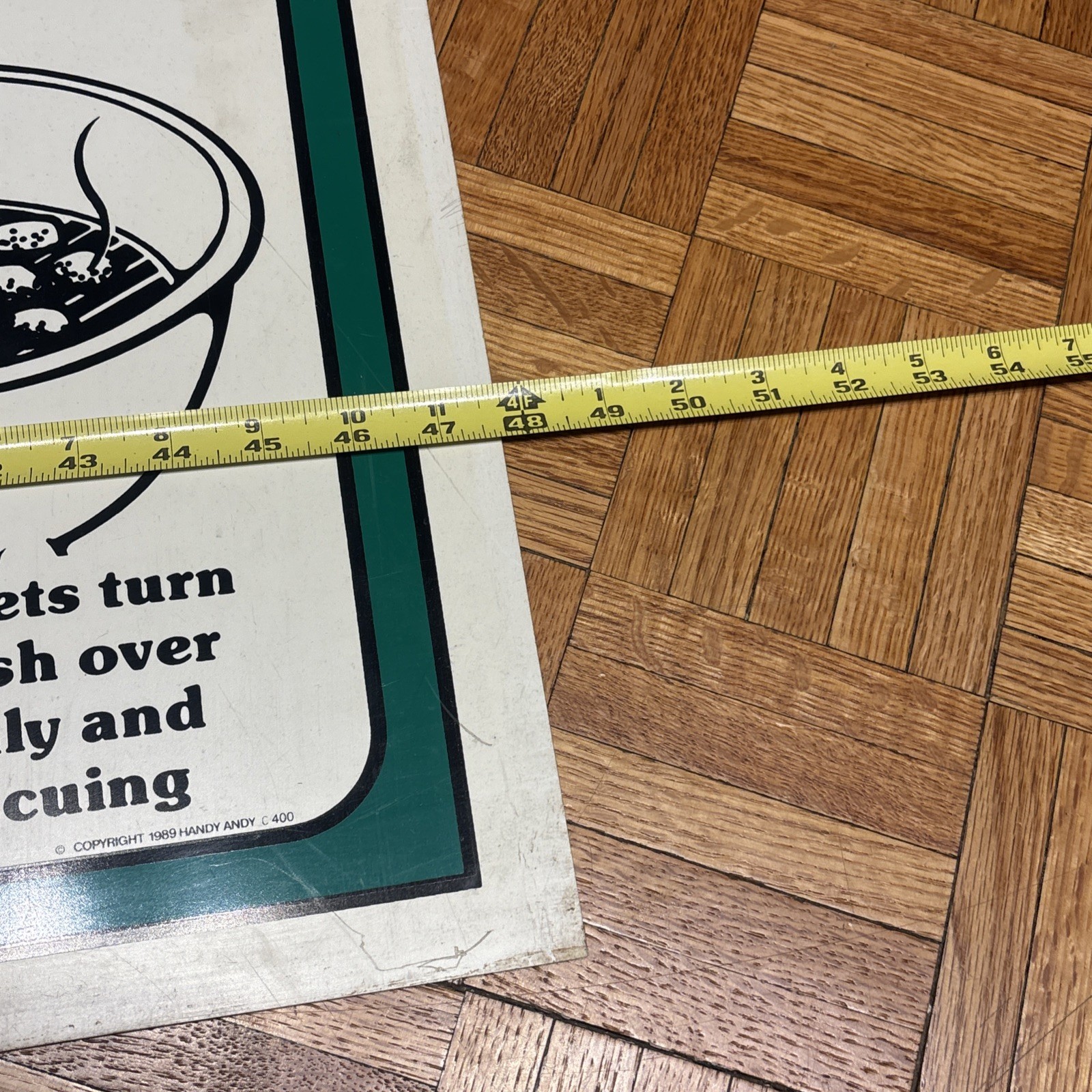1989 Central Hardware Vinyl Store Displays (2) – 47 3/4 x 19 3/4” – Grills