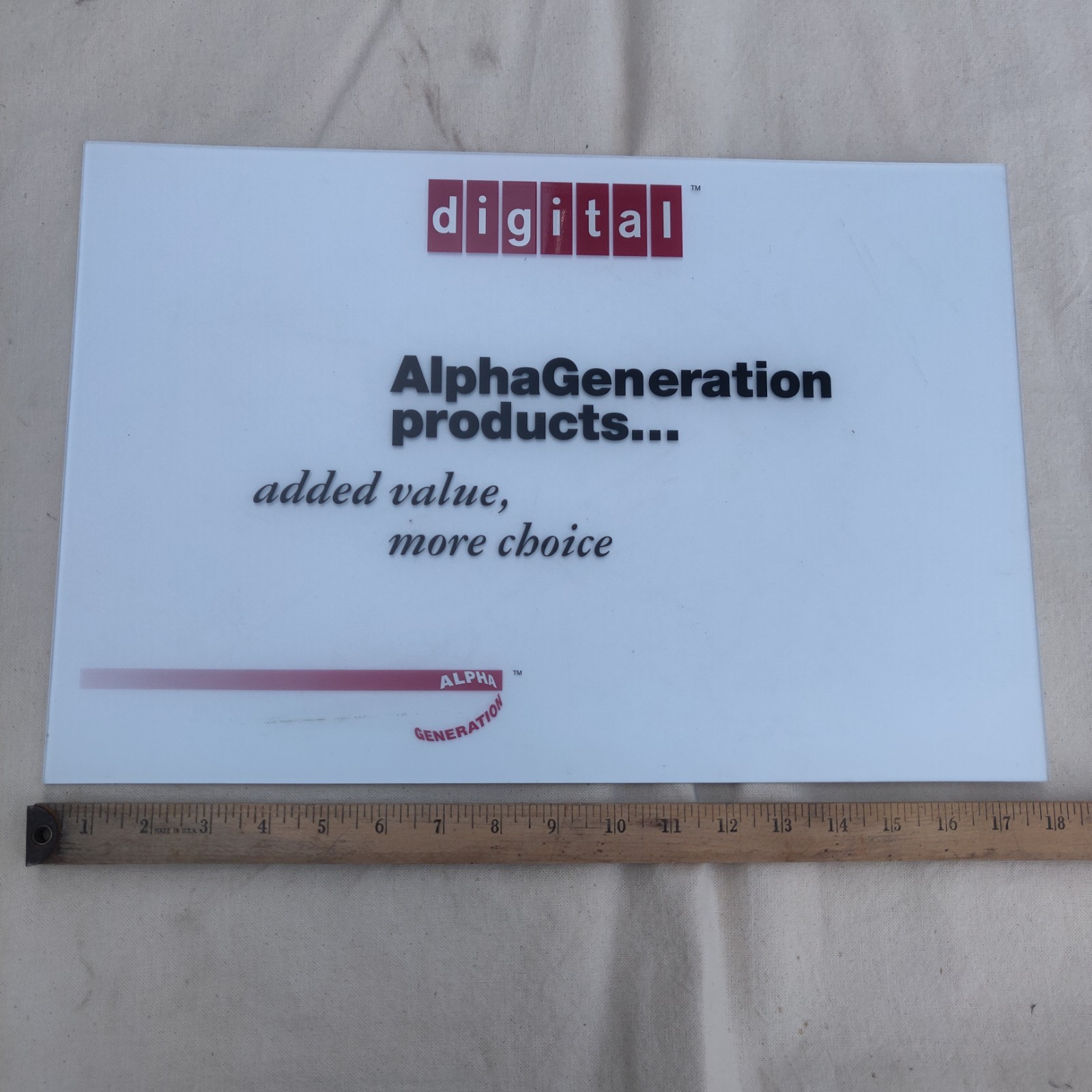 Digital Computers Store Display Sample Sign Plexi Glass Frosted Logo Plaque