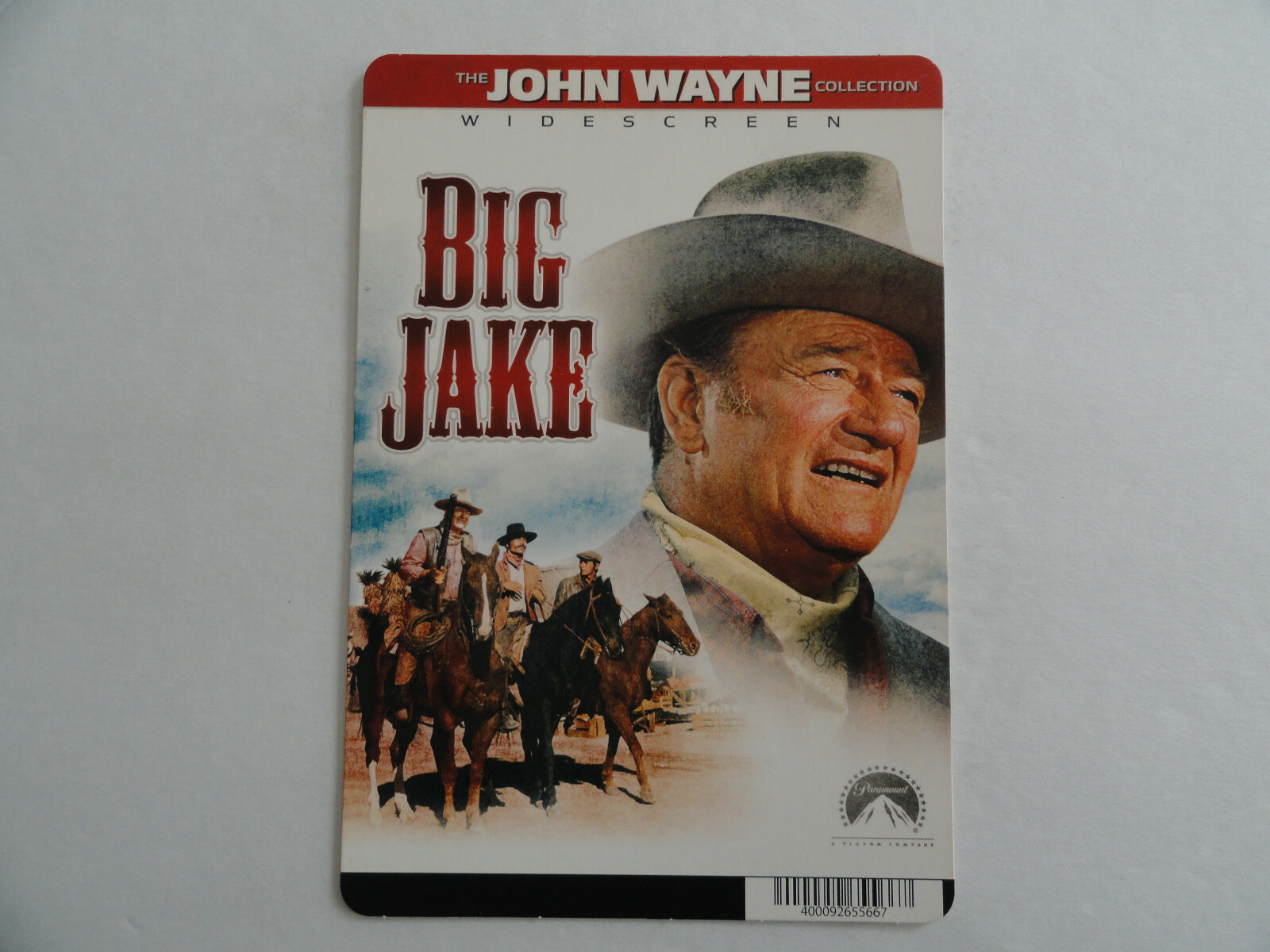 BIG JAKE – JOHN WAYNE – BLOCKBUSTER VIDEO BACKER CARD 5″X8″ NO MOVIE
