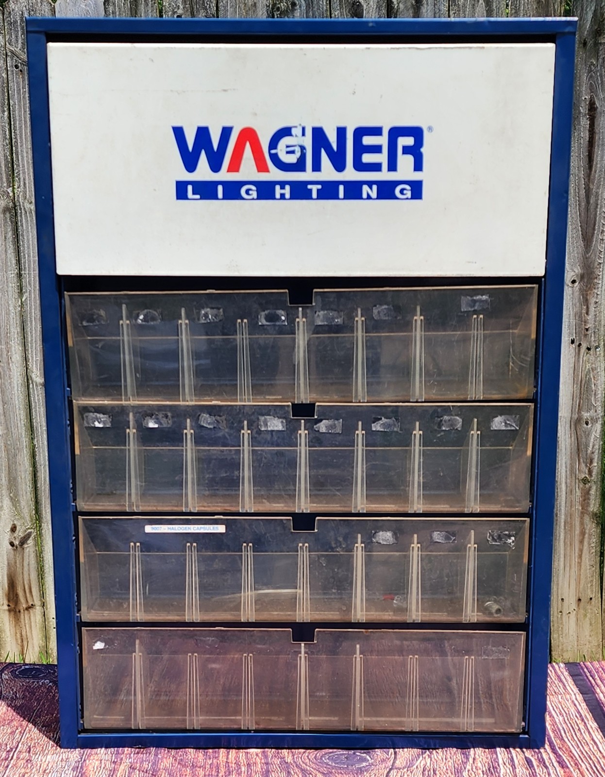 Vintage Wagner Lighting Display Wall Cabinet