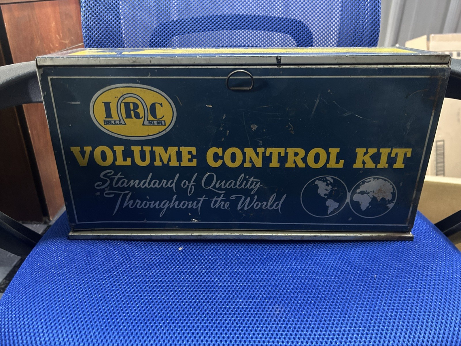 Vintage IRC Volume Control Kit Parts & Display Countertop Metal Case 1940’s