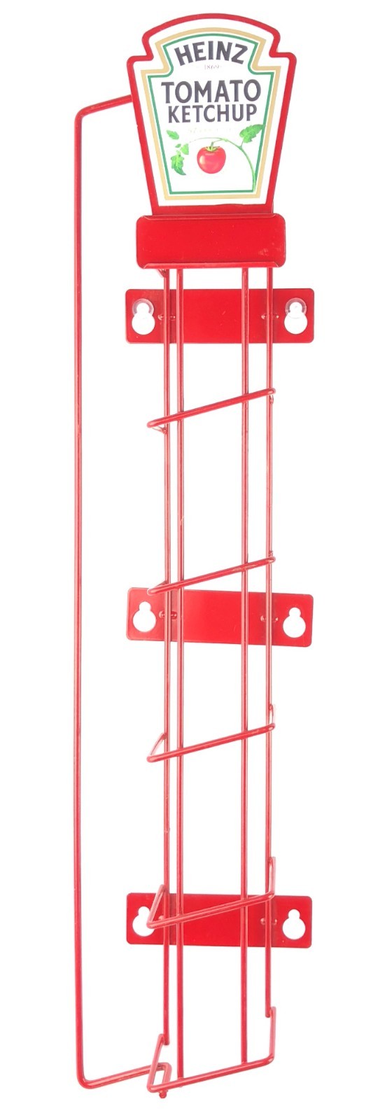 Heinz Ketchup & Mustard Store Display Metal Racks Bright Yellow & Red