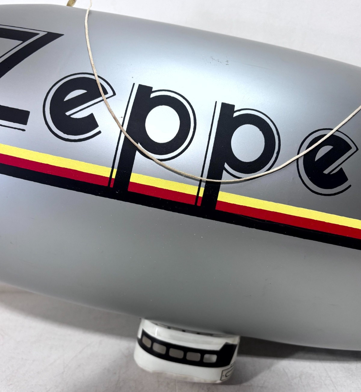 Vintage Zeppelin Jeanswear Advertising Blimp Inflatable Display 31” Silver Rare