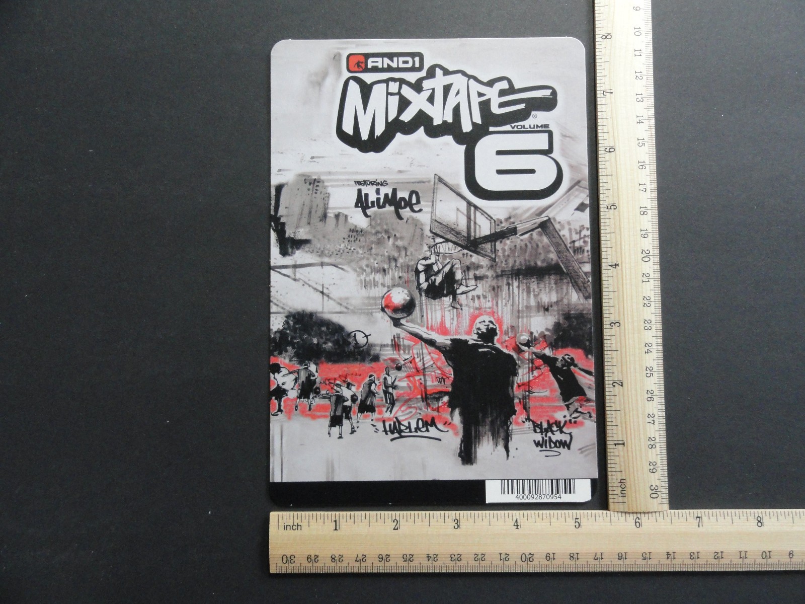 AND 1: MIXTAPE VOLUME 6 BLOCKBUSTER VIDEO STORE BACKER CARD