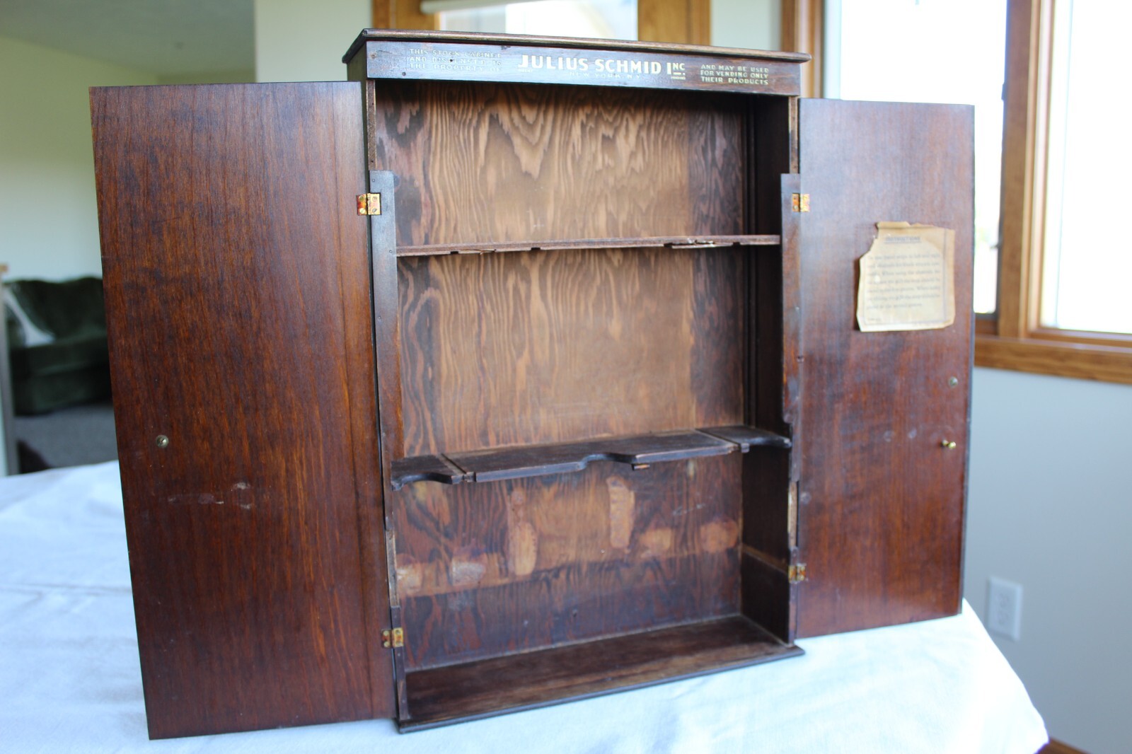 Antique 1930’s Julius Schmid Condom Display Box Cabinet Dispenser