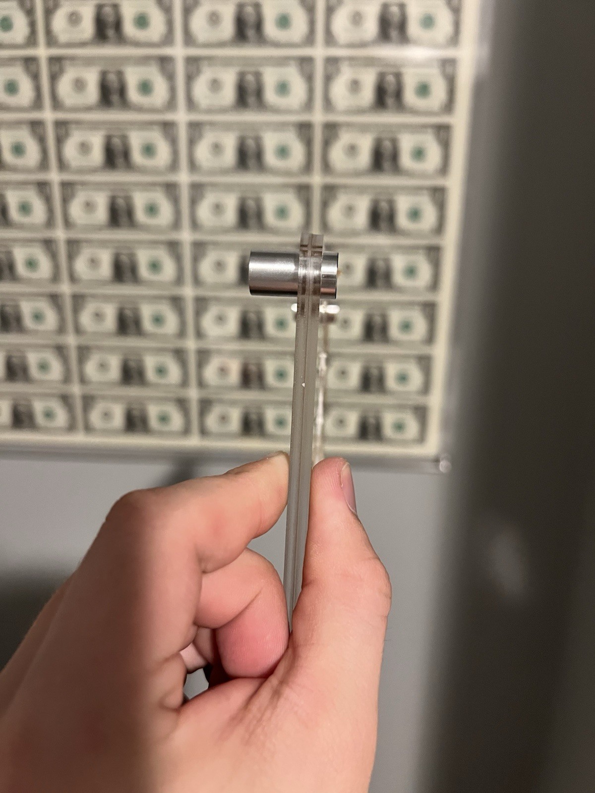 Acrylic Cash Wall Display With Hardware And Sheets Only No Cash 2 Tall By 2 Wide