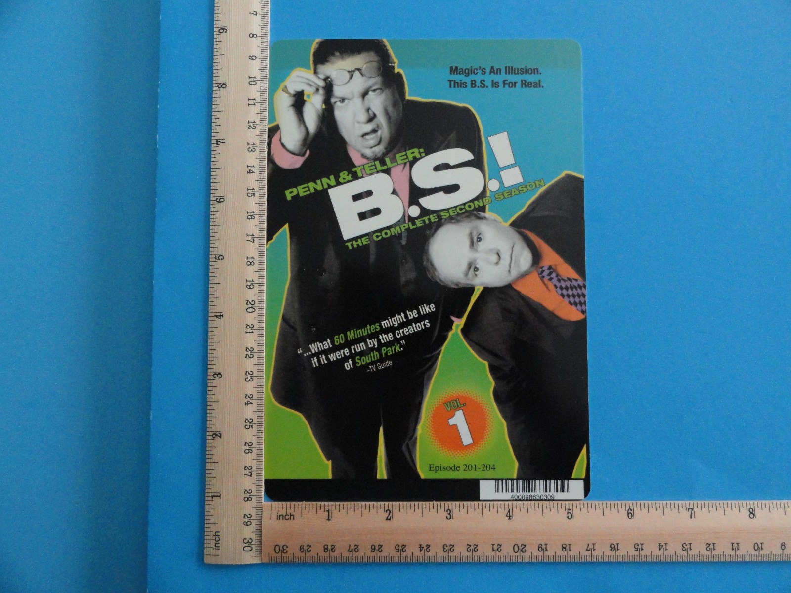 PENN & TELLER: B.S.! #1 – BLOCKBUSTER VIDEO BACKER CARD 5″X8″