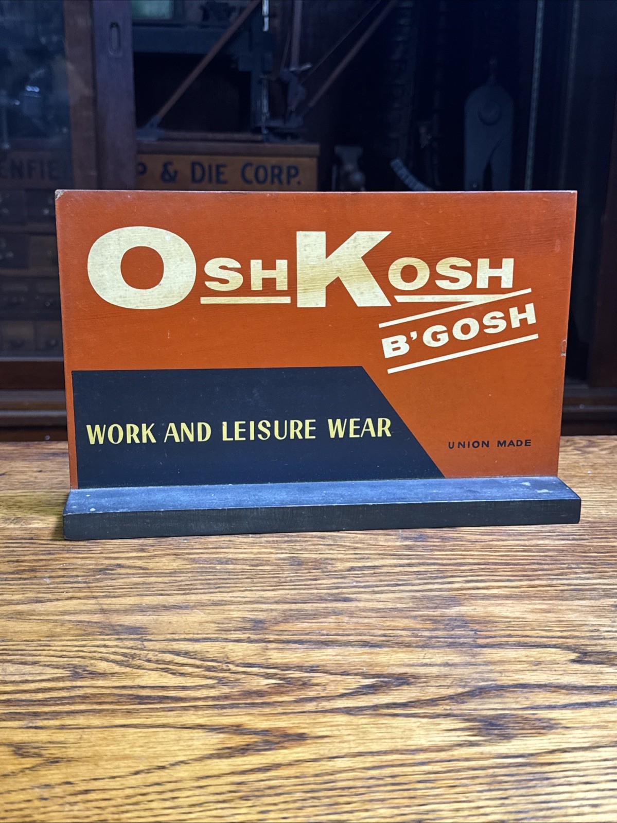 Oshkosh B’Gosh Work And Leisure Wear Union Made Store Display. ~Hard To Find~