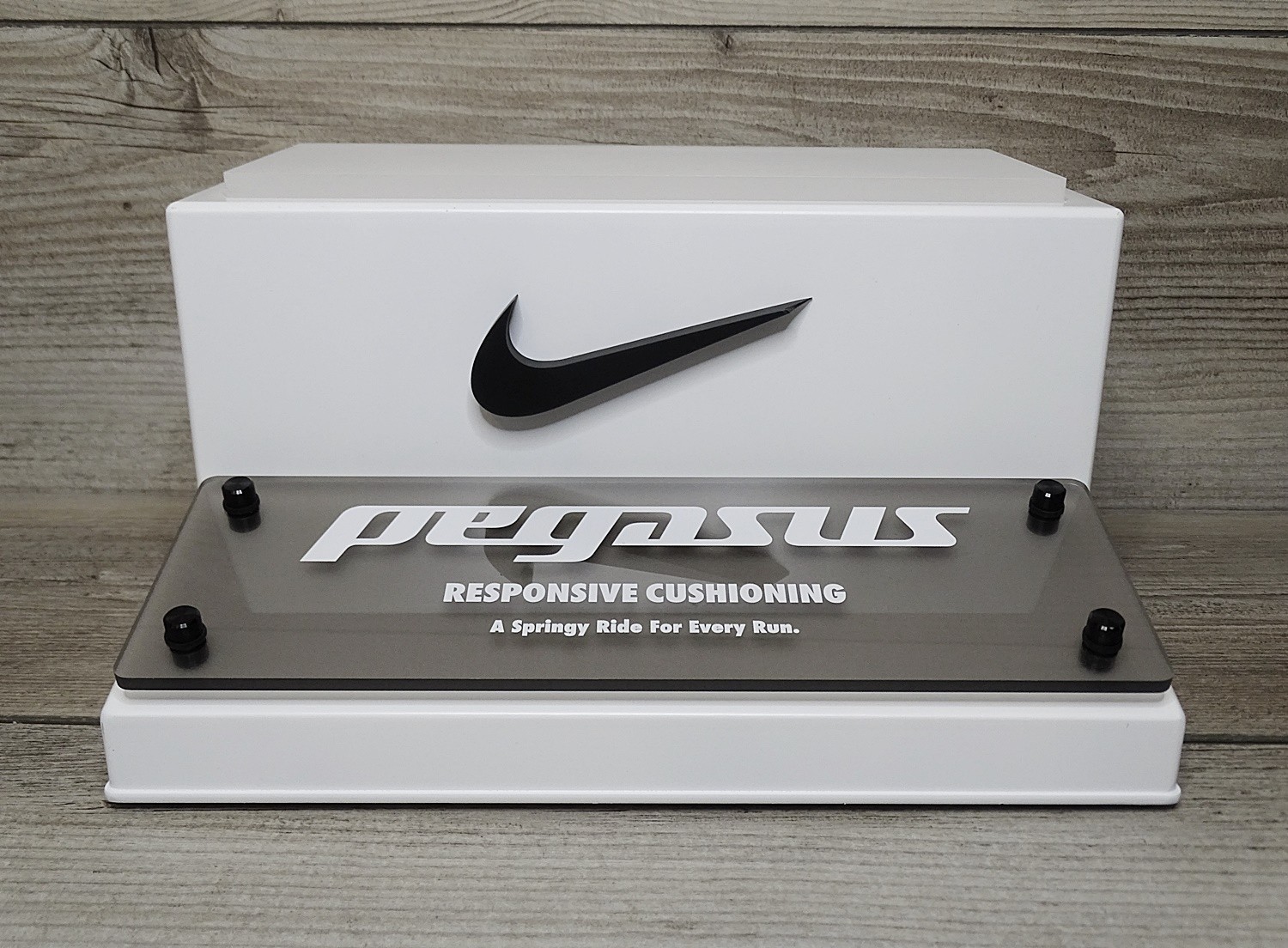 Nike PEGASUS Promo Store Display Riser Stand Swoosh Logo Rare Limited