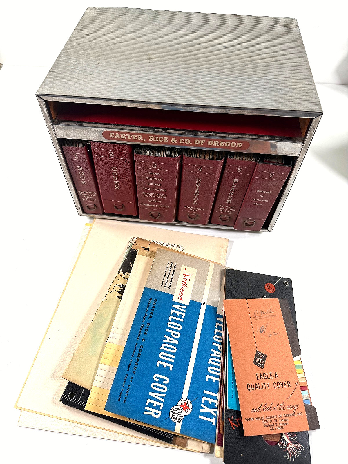 vtg 1970s Carter Rice Co. Oregon Paper Company Salesman Samples Display