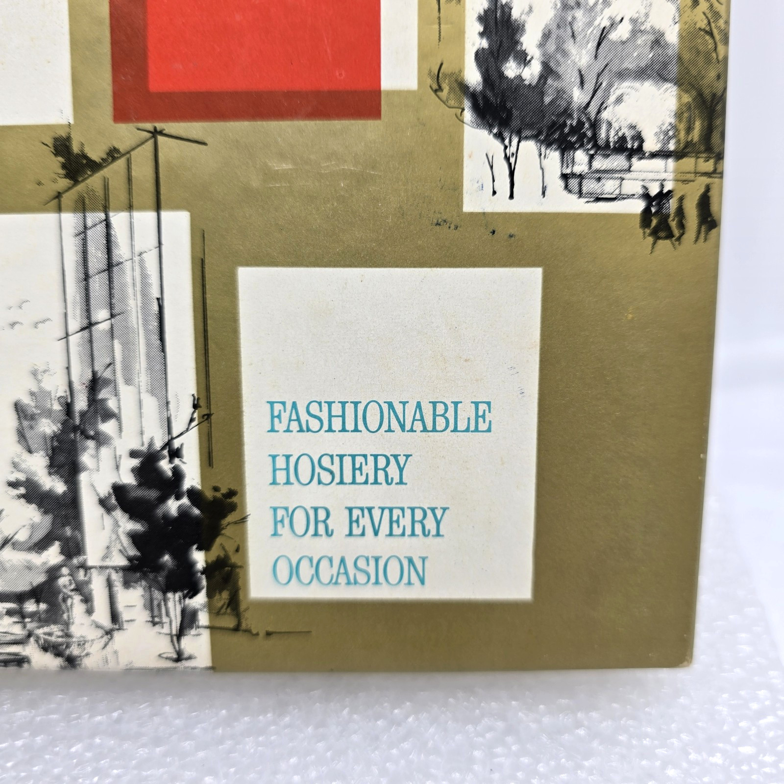 Vtg Hosiery Box Park Avenue Leonard’s Price Tag Empty Collectible Advert Art