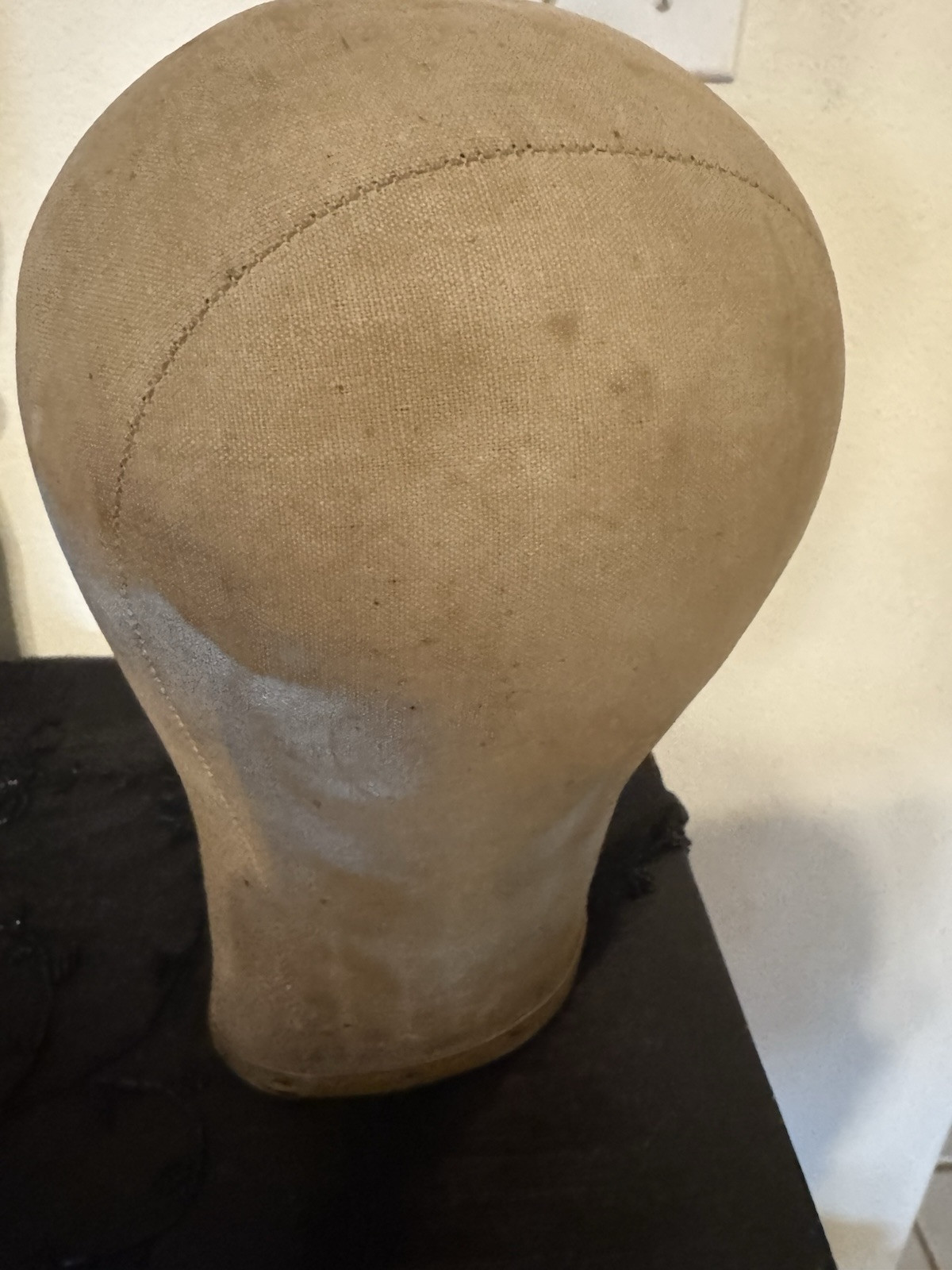 ANTIQUE MILLINERY HEAD Store Display Primitive Hat Mannequi