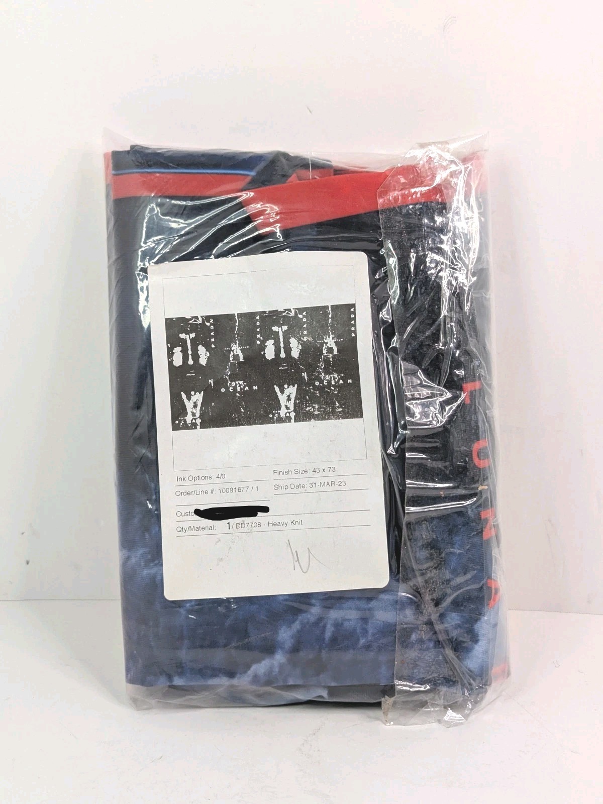 Prada Luna Rossa Ocean Eau De Parfum 3D Retail Display Promo Cloth 18″x18″x42″