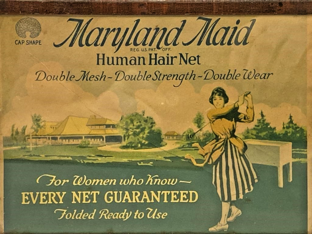 C. 1900’s Maryland Maid Wood Advertising Lady Golfer Golf Store Display
