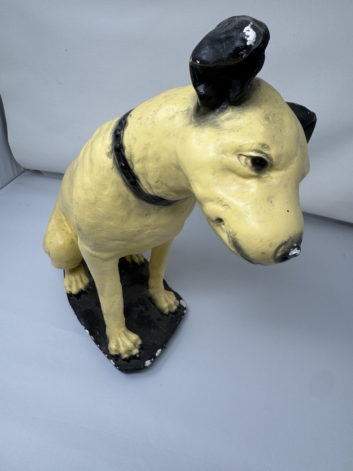Antique RCA NIPPER Dog Chalkware Vintage Advertising