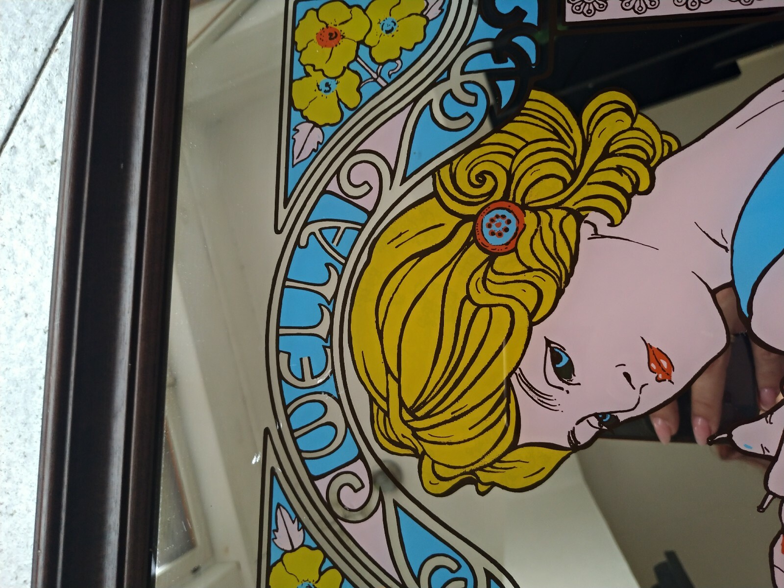 Vintage WELLA Advertising Mirror