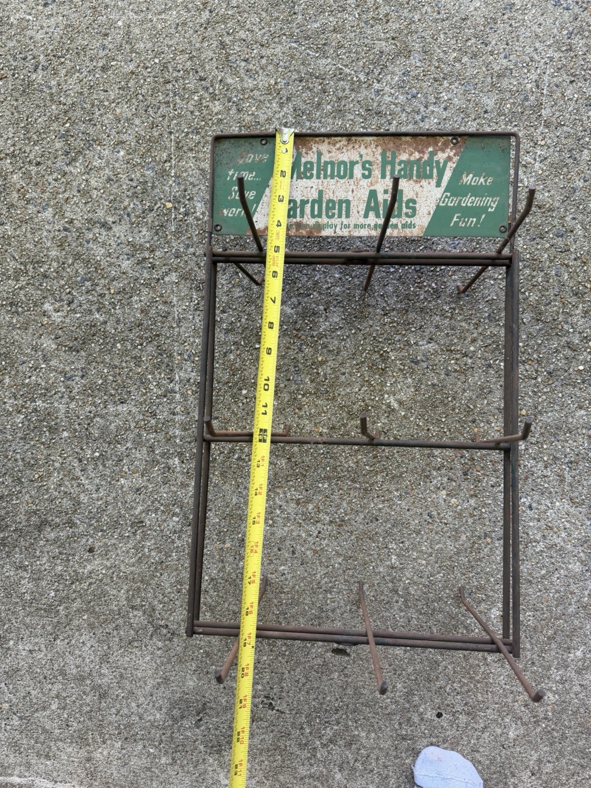 Vintage 60s Melnor’s Garden Aids Advertising Store Display Rack