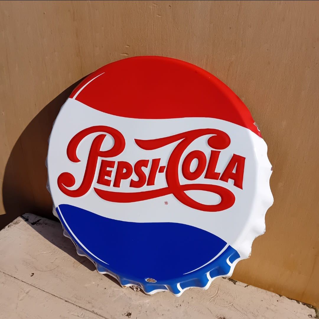 Pepsi Cola Enamel Table Sign