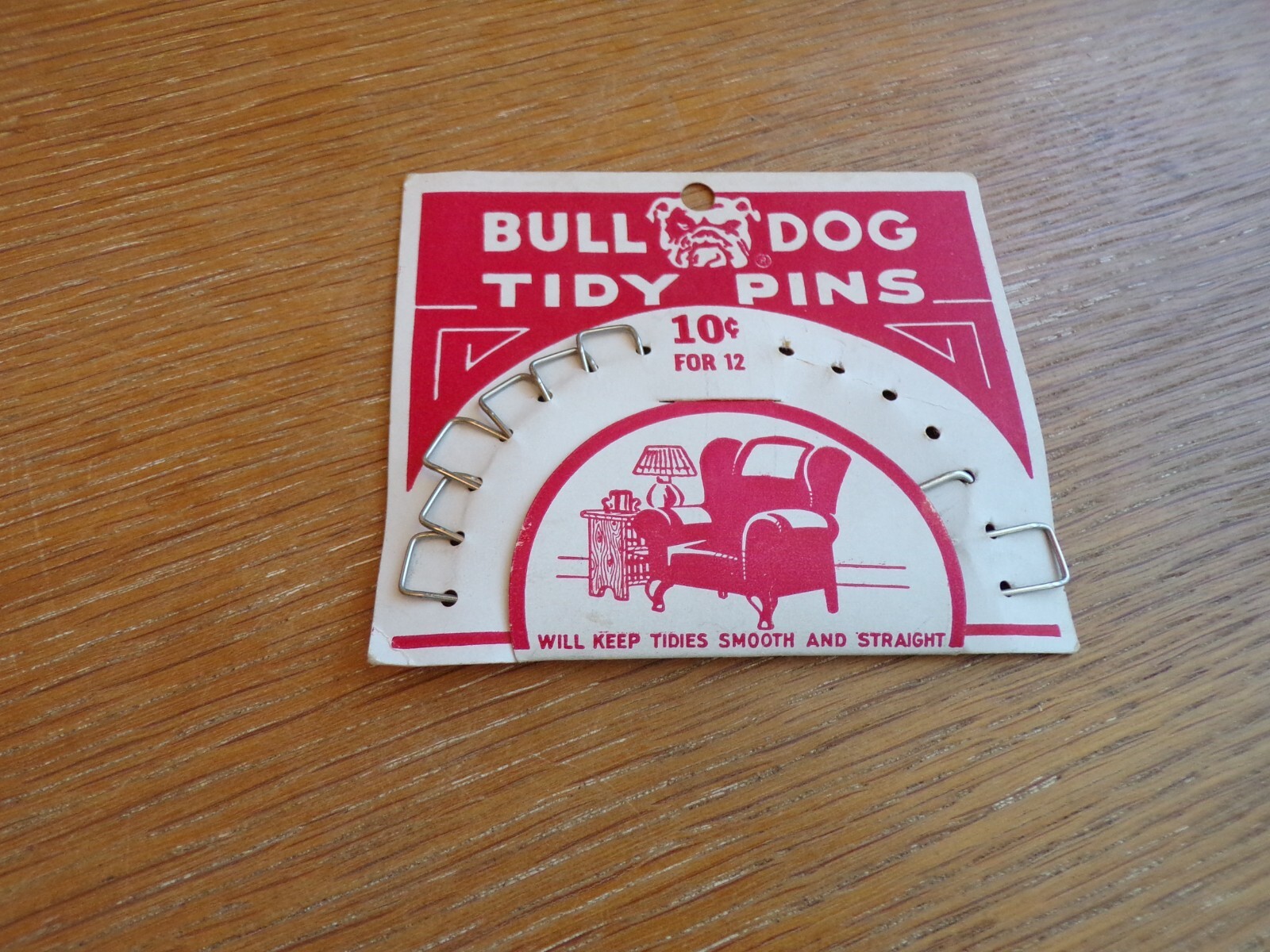 Bull Dog Tidy Pins Display No. 812″ – Partially Used