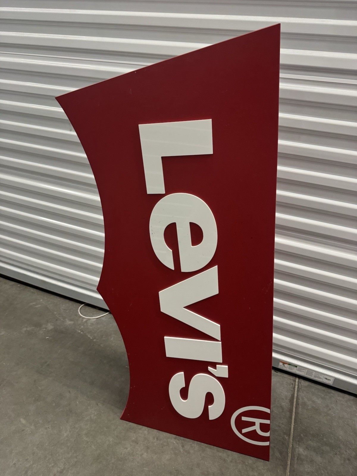 Huge 4ft Vintage Levi’s Jeans Store Display Sign 3D Raised Letter Batwing Large
