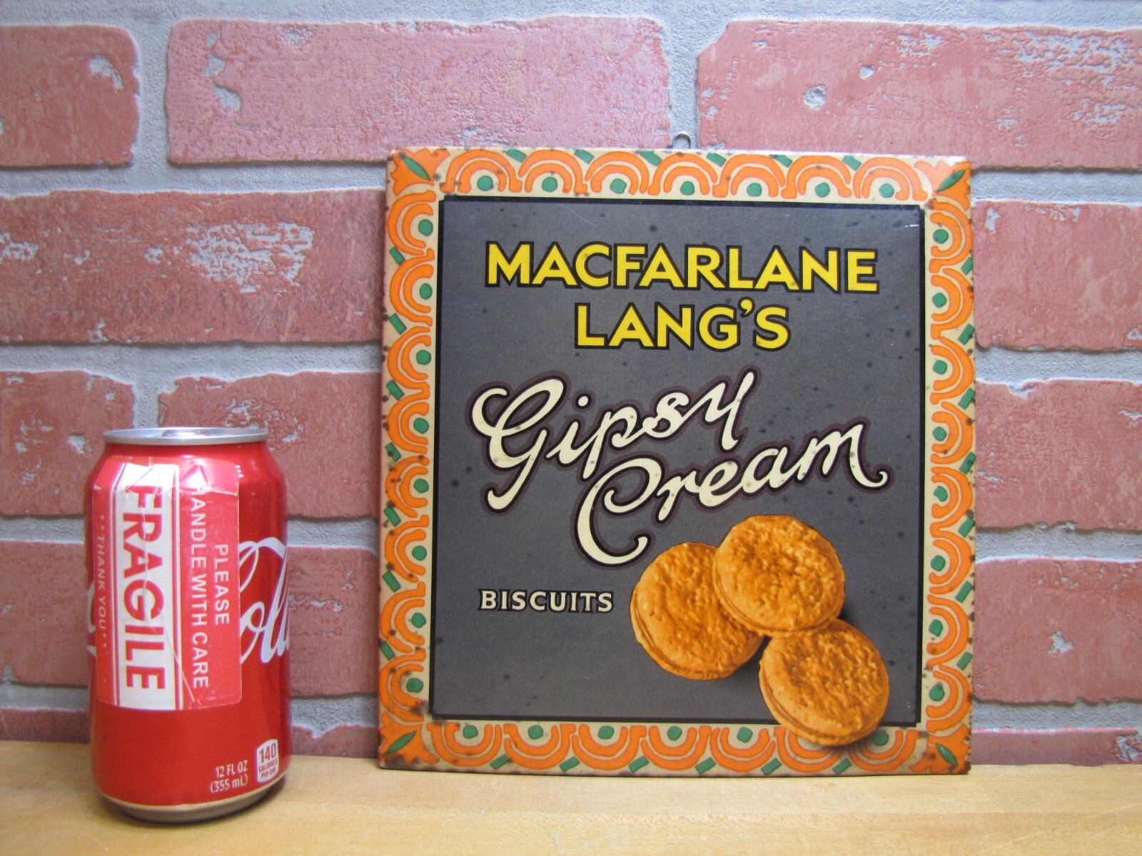 MACFARLANE LANG’S GIPSY CREAM BISCUITS Anique Advertising Sign TOC Country Store