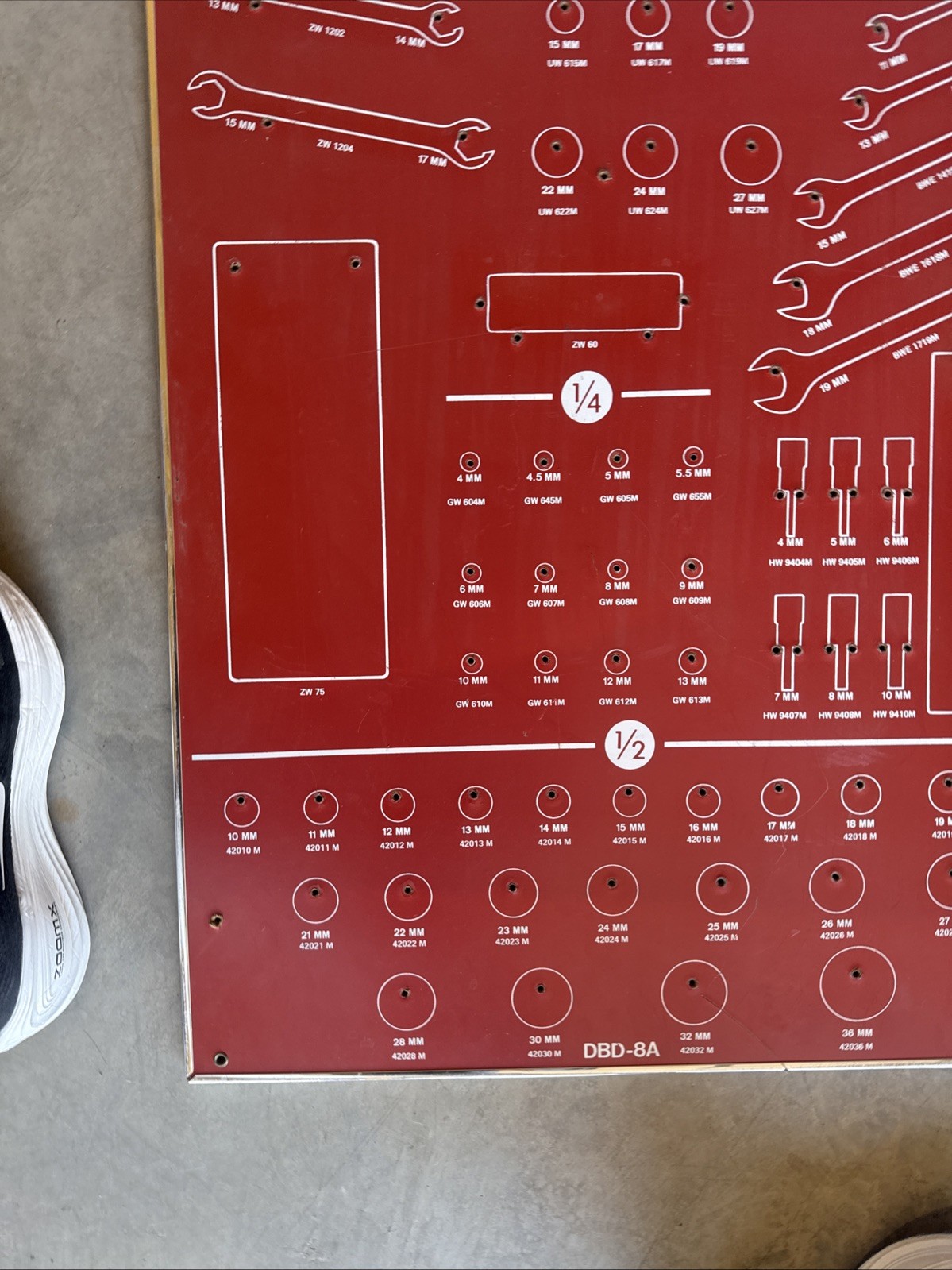 Vintage Black Hawk Hand Tools Display Advertisement Board DBD-8a