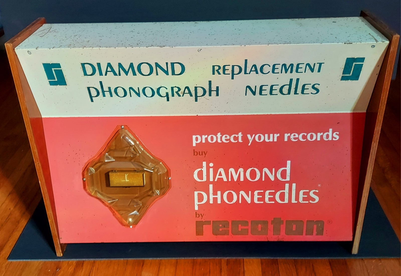 Vintage DIAMOND phoneedles Recoton Record Replacement Needle Store Display
