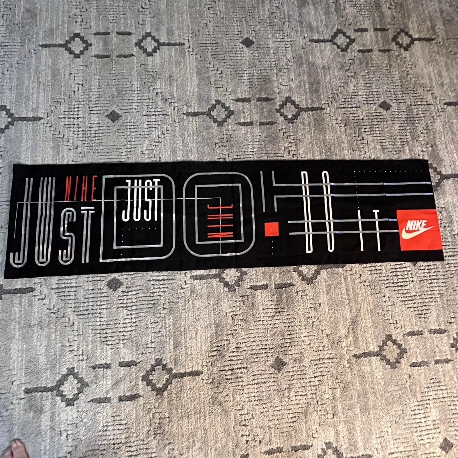 Vintage 90’s Nike “Just Do It” Retail Logo Banner Flag 15”x59”