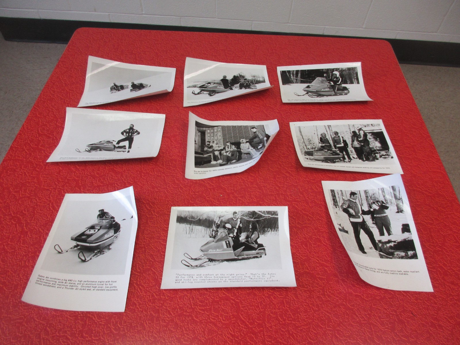 SNO-JET SNOWMOBILE EARLY PHOTOGRAPHS ADVERTISING MERCANTILE 1960’s-1970’s RARE