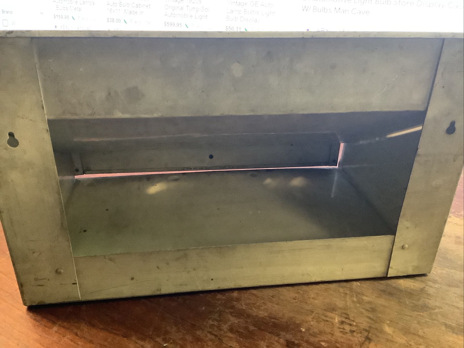 Vintage GE Automotive Light Bulb Store Display Case/Cabinet W/Bulbs