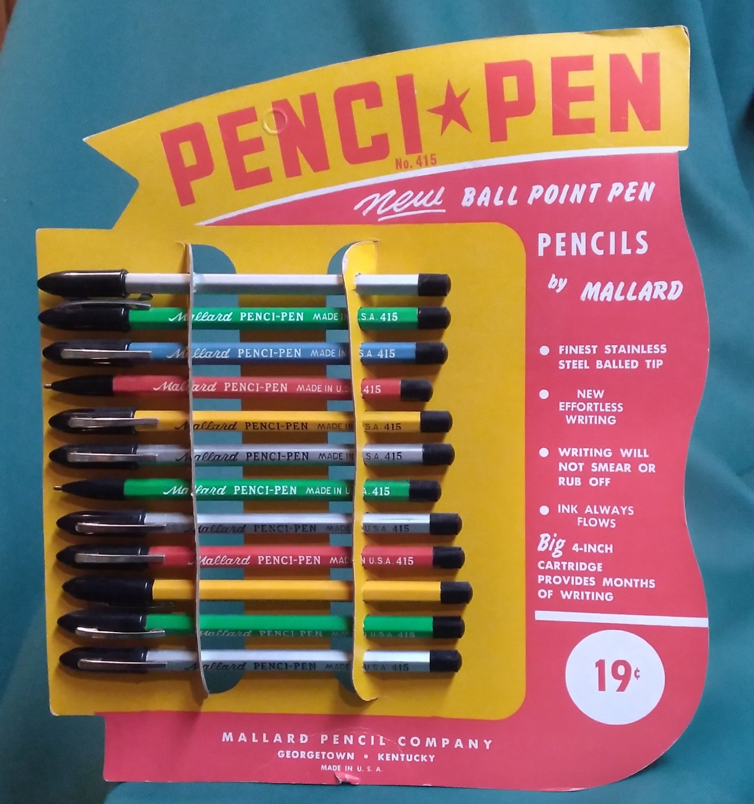 Store counter top display advertis Pencil penci-pen Mallard Company KY Kentucky