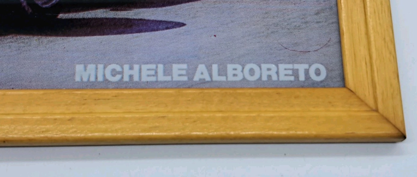 FERRARI AUTO CAR FORMULA 1 ALBORETO-80′-VINTAGE MIRROR FRAME/FRAME