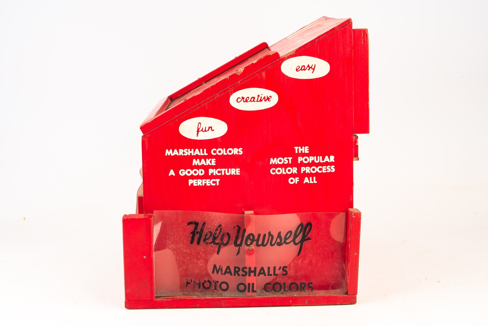 Marshall’s Photo Oil Colors Camera Store Advertising Display Vintage RARE V20