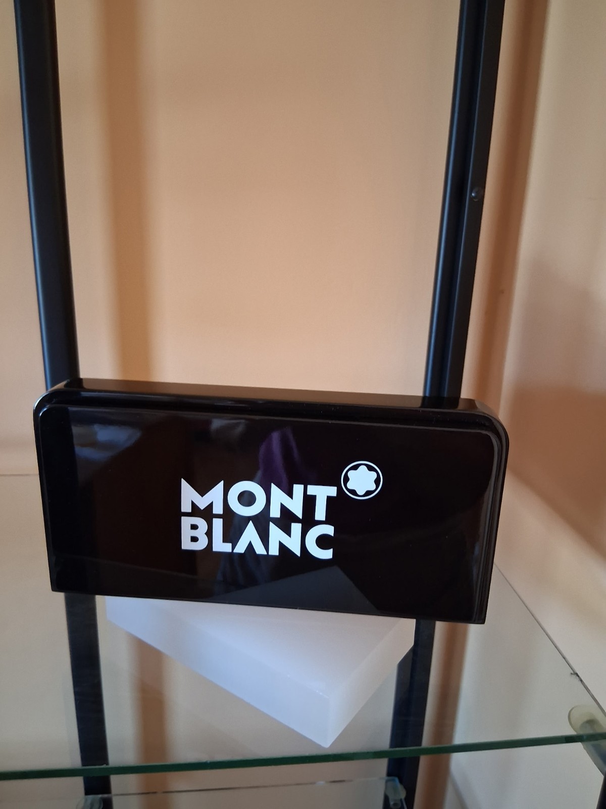 NEW MONT BLANC SUNGLASSES & EYEGLASSES LOGO DISPLAY PLAGUE SIGN BLACK/WHITE