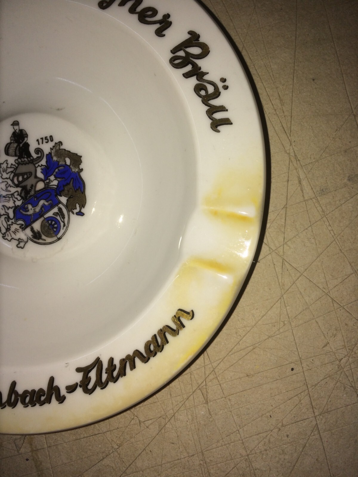 ADVERTISING ASHTRAY-ESCHENBACH ELTMANN-WAGNER BREW-BEER-HERALDRY-‘900