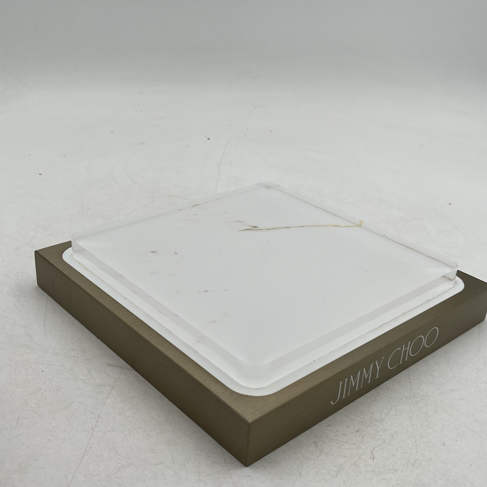 Jimmy Choo Shoe Display Stands Plaque Store Display Brass Marble Advertising