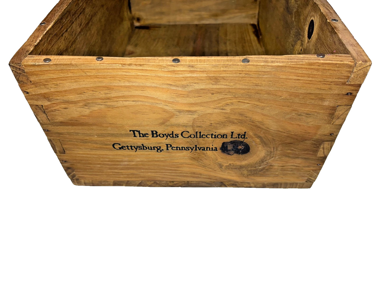 EUC Boyd’s Bears Wooden Crate Box Shelf Large Store Display
