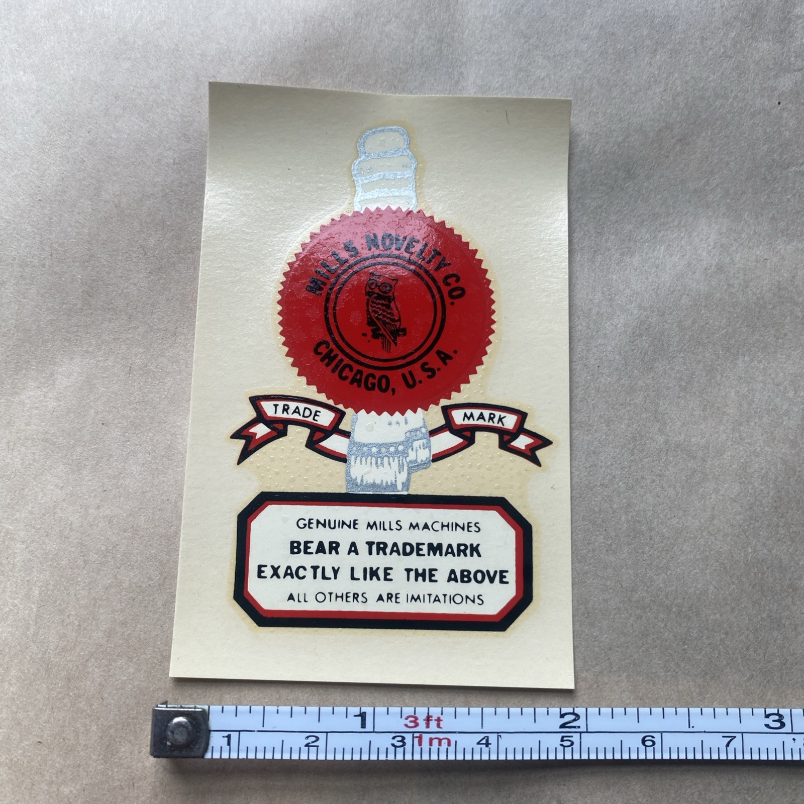 Waterslide Decal Peanut Candy Gum Mills Slot Machines Novelty Chicago 197